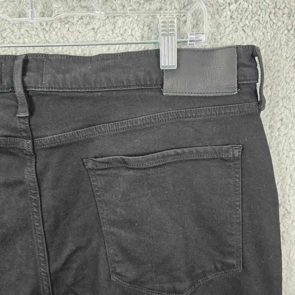 Paige Men's Black Federal Slim Straight Black Denim Jeans Size 36 x 25